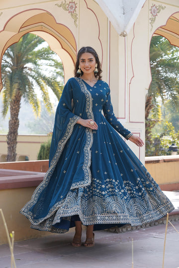 PREMIUM READYMADE GOWN WITH DUPATTA SET-