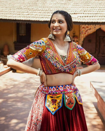 Colourful Indian festival Navratri Lehenga Choli