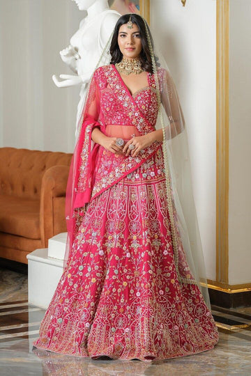 Scarlet Blossom Heavy Lehenga