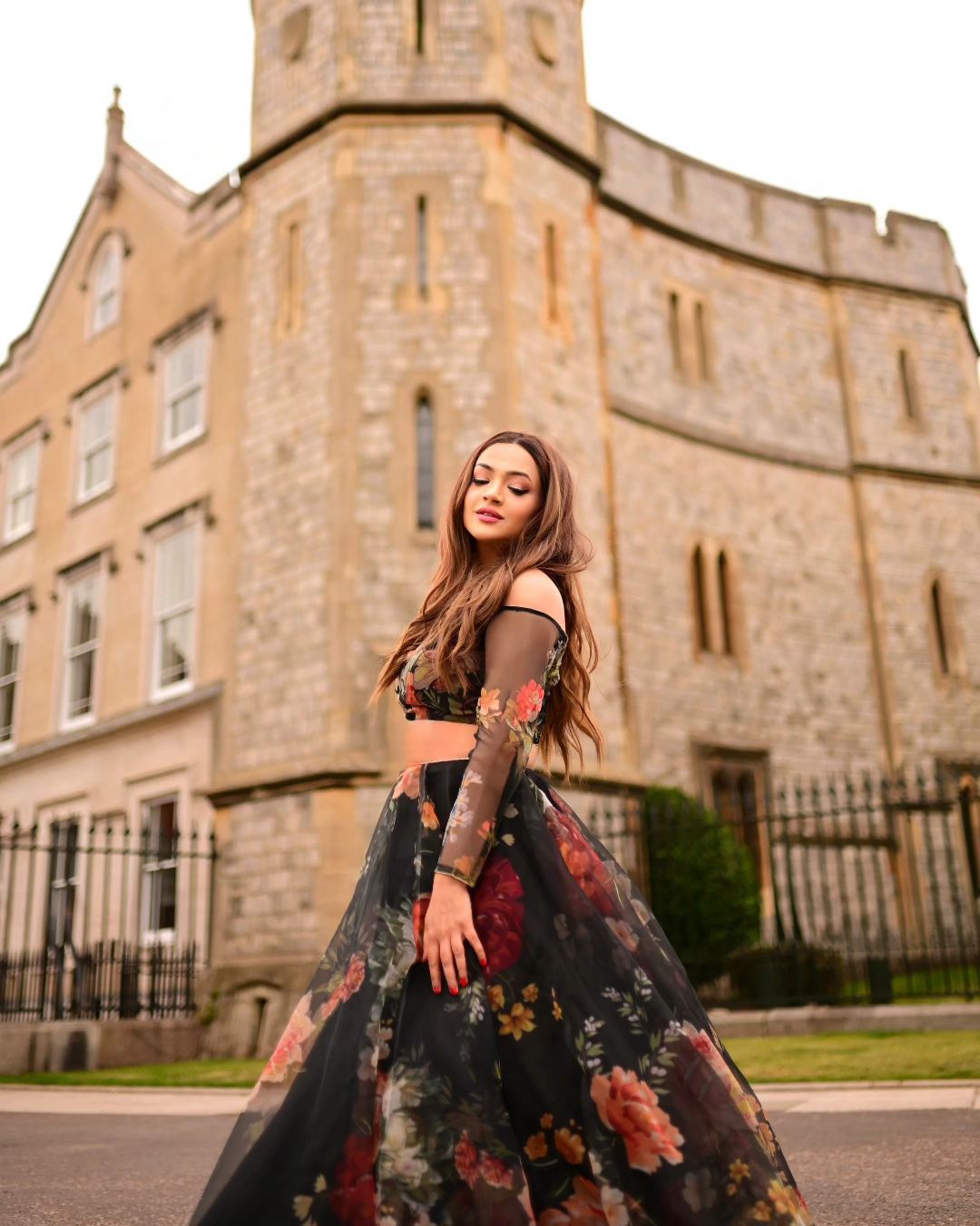 Black Organza Delight lehenga Choli