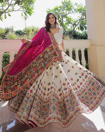 Gulabi Garba Navratri Lehenga Choli
