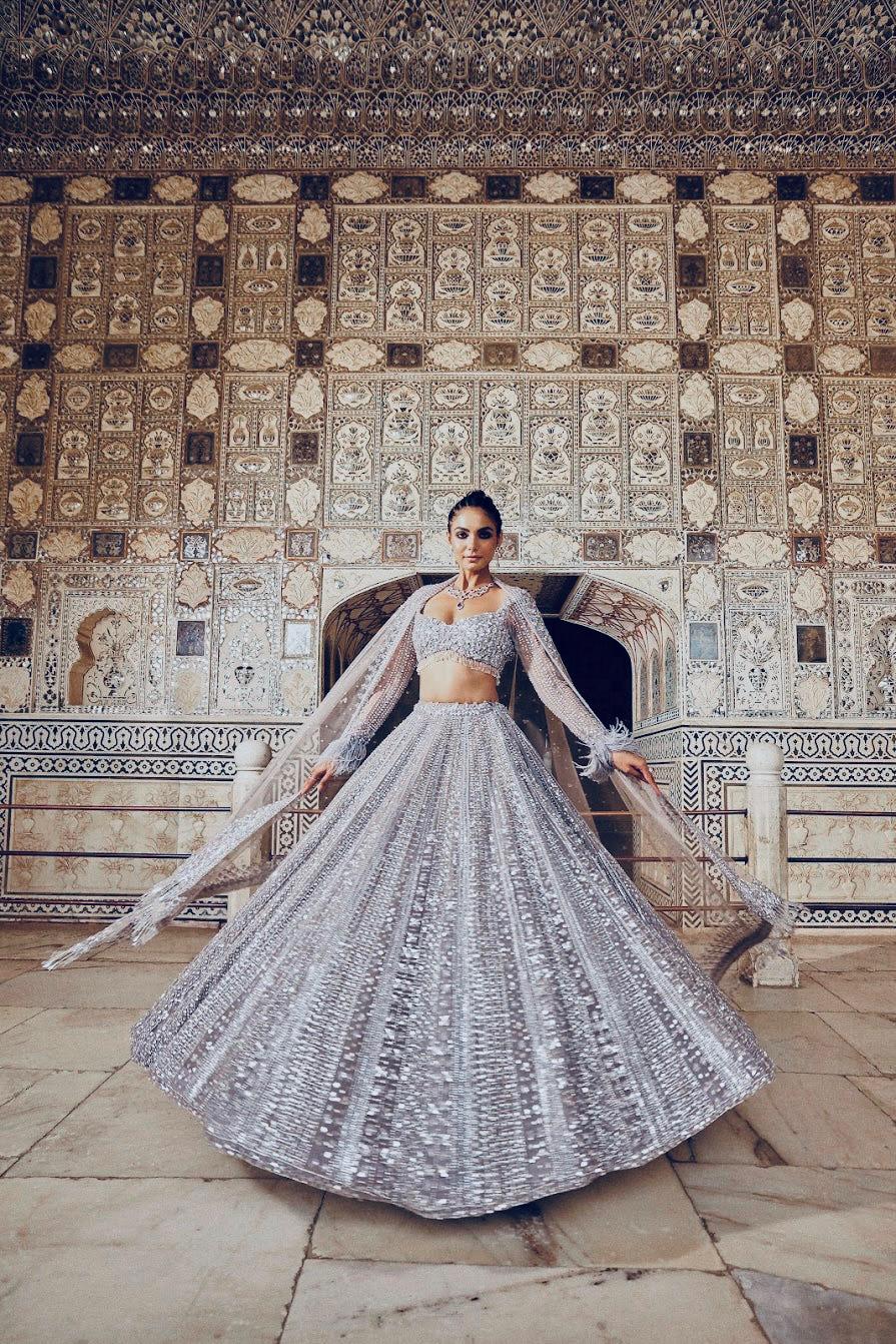 Ashen Allure Lehenga Choli