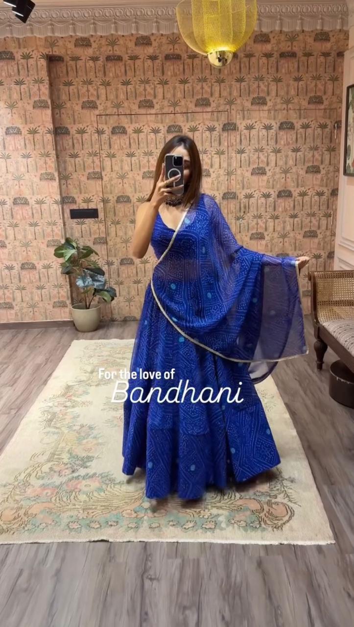 Dholida Chakra Choli Navratri Lehenga Choli