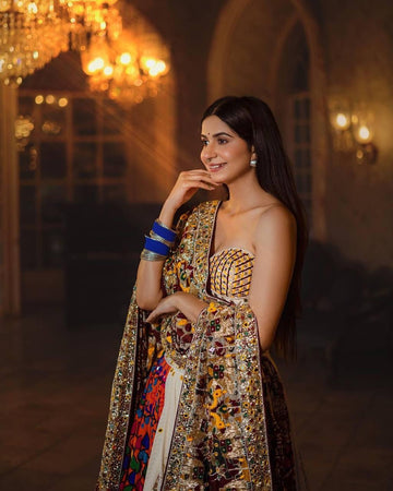 Vaani Multicolour Navratri Embroidered Lehenga