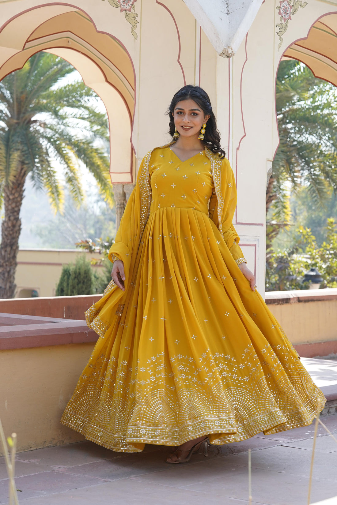 LIKSHA PREMIUM READYMADE GOWN WITH DUPATTA SET-LC-1084