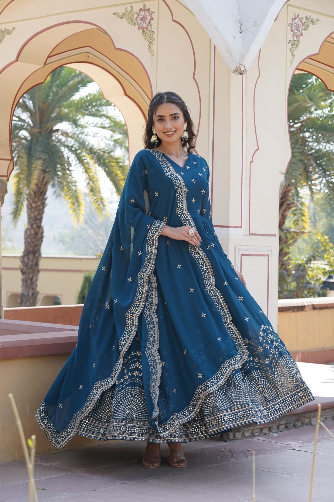 PREMIUM READYMADE GOWN WITH DUPATTA SET-