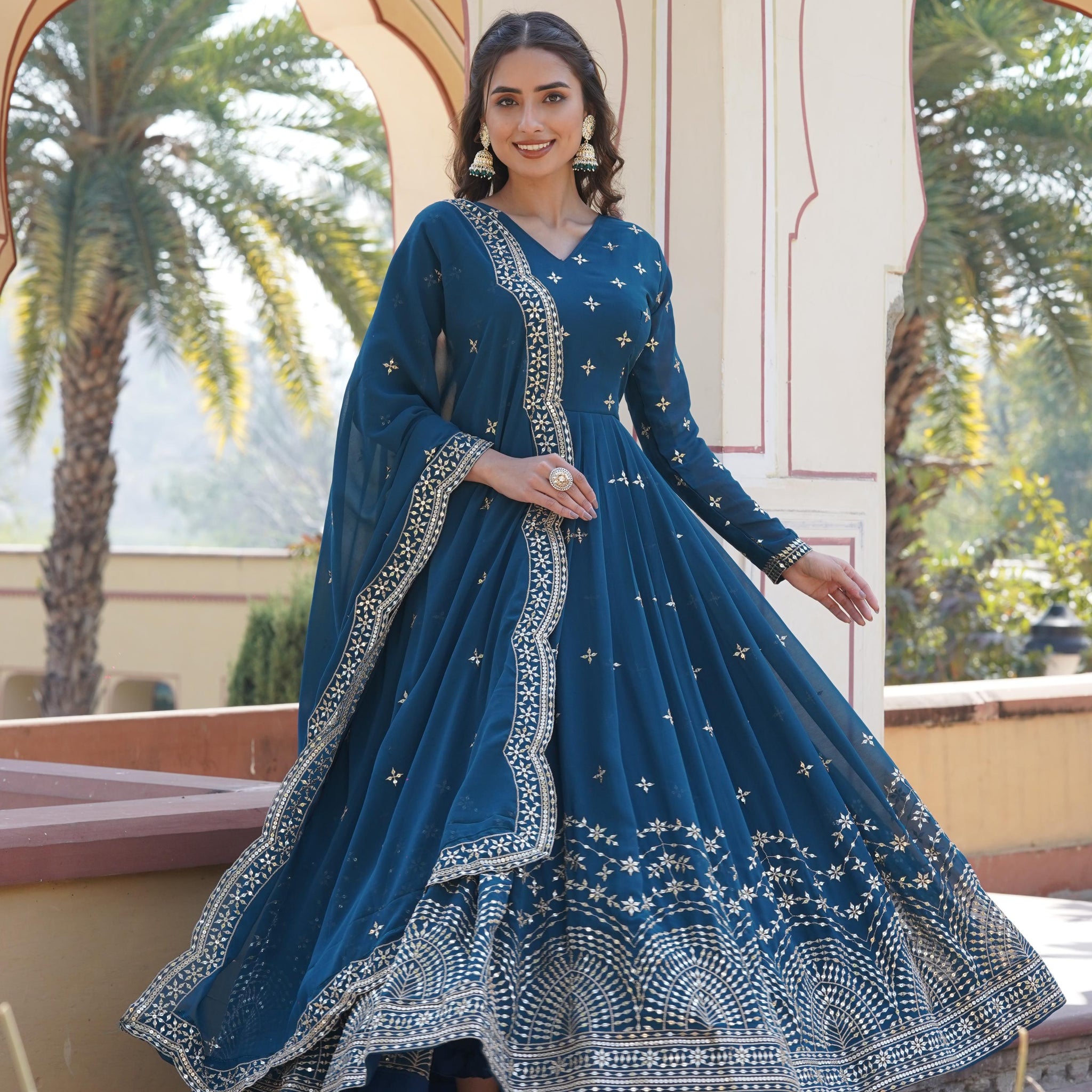 PREMIUM READYMADE GOWN WITH DUPATTA SET-