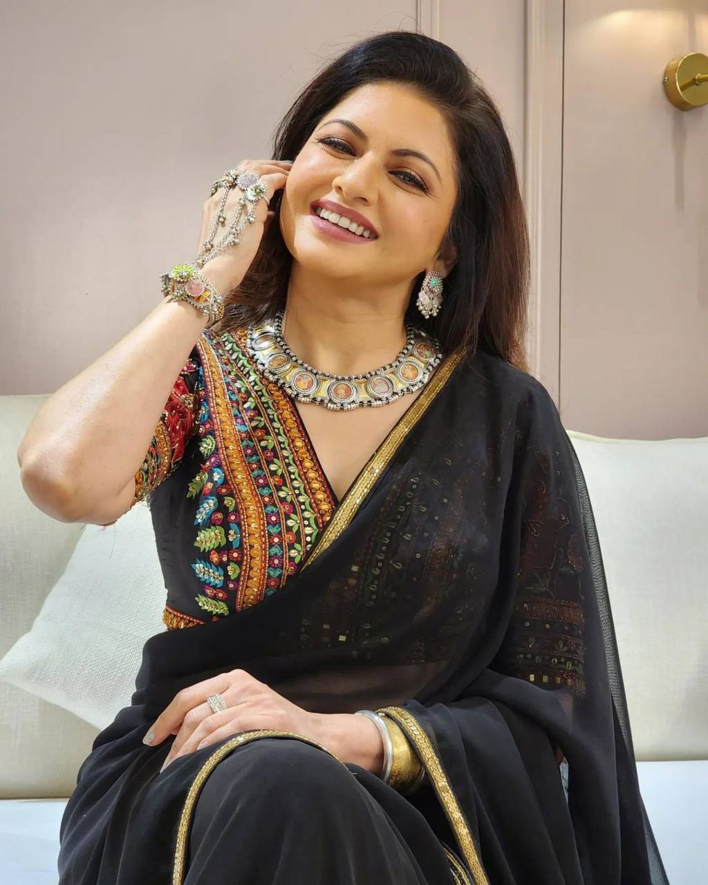 Magical Bhagyashree Black Sequenced Saree
