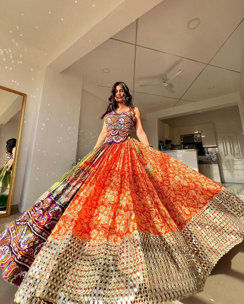 Mifra Colourful Navratri Garba Lehenga