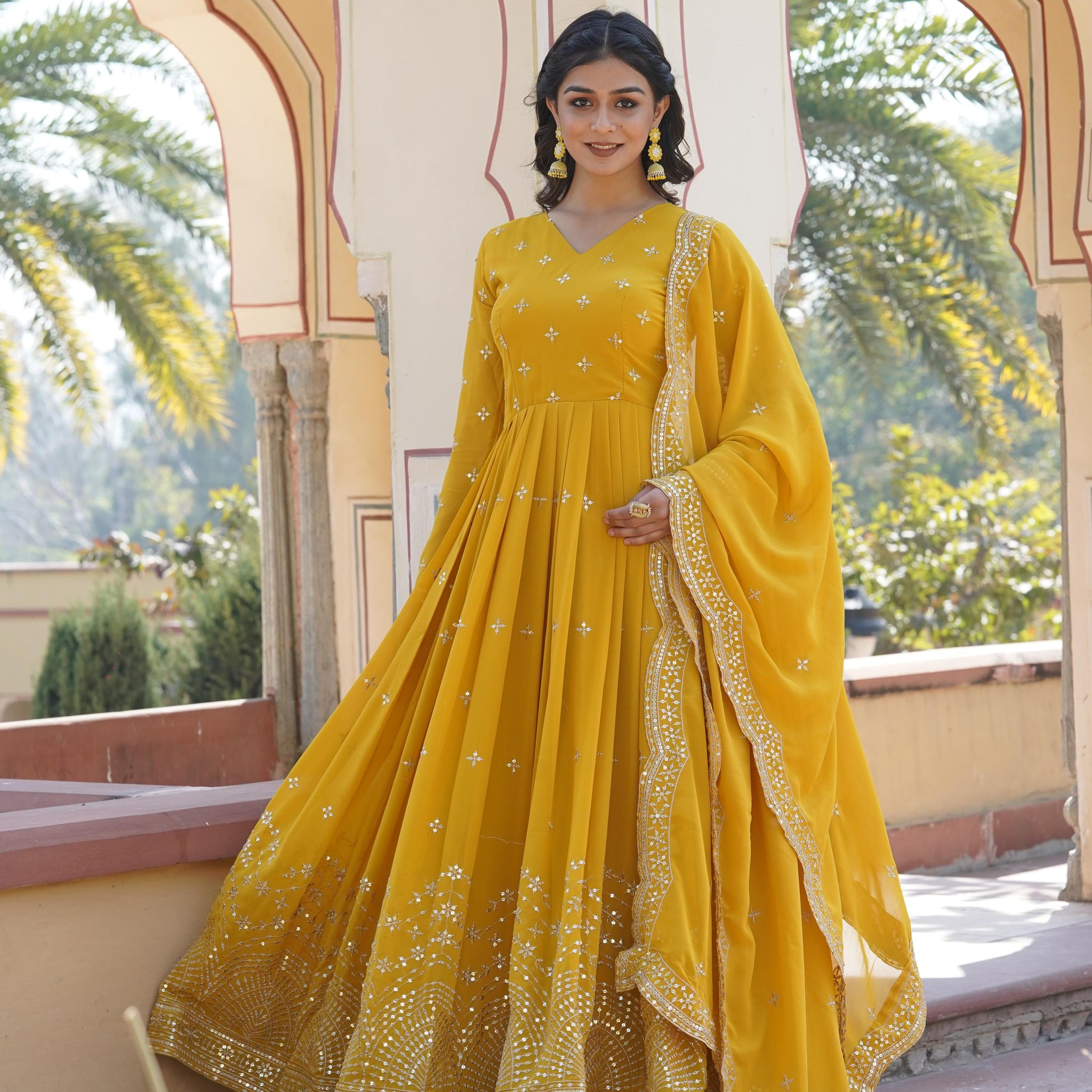 LIKSHA PREMIUM READYMADE GOWN WITH DUPATTA SET-LC-1084
