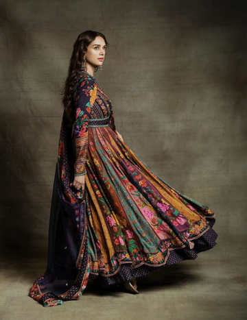 Mystic Blooms Gown With Dupatta